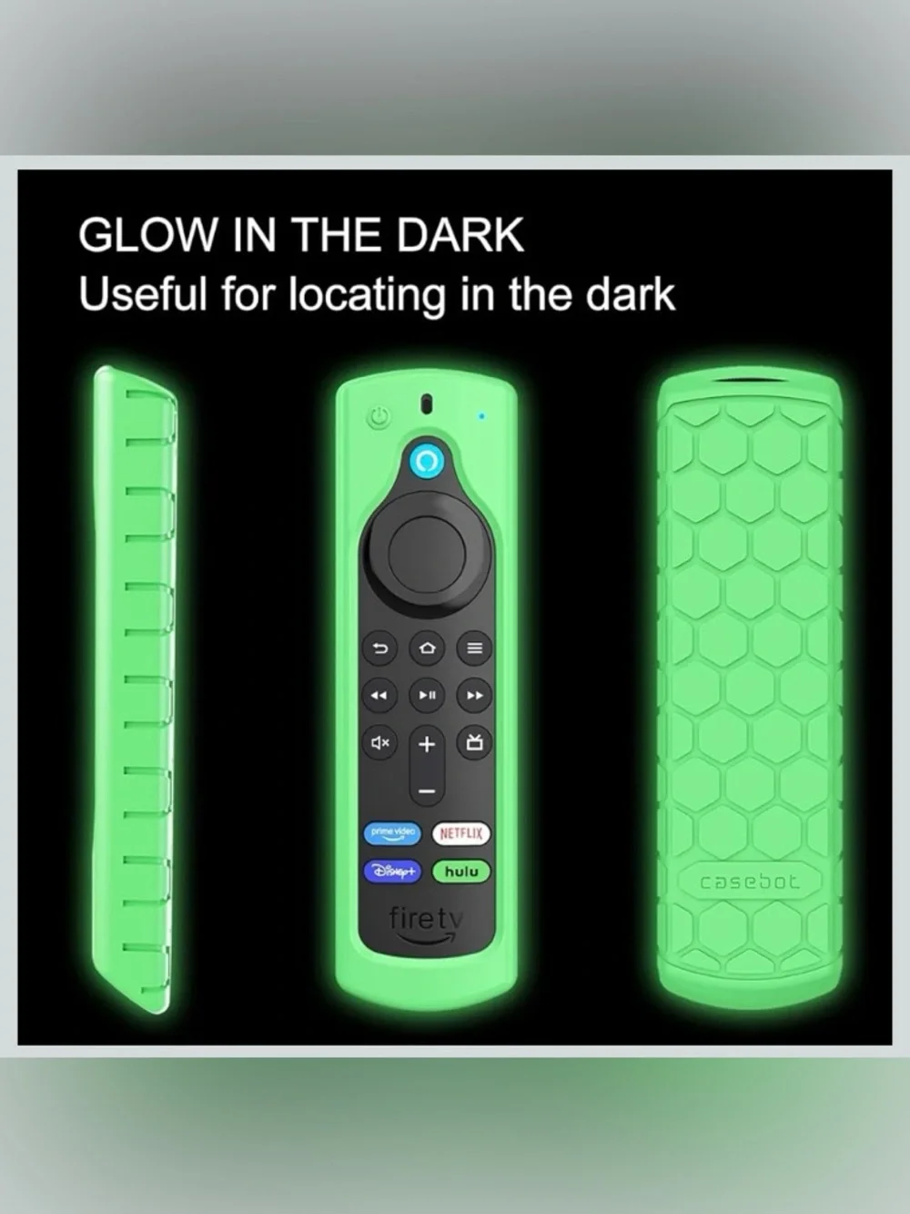 NWT CaseBot Lime Green Silicone Cover for Firestick TV Remote